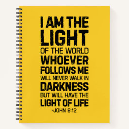 Ich bin das Licht der Welt, John 8:12 Notizblock