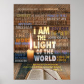Ich bin das Licht der Welt - John 8:12 Poster (Vorne)