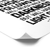 Ich bin das Licht der Welt, John 8:12 Poster (Ecke)