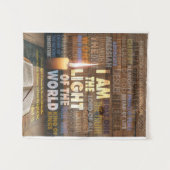 Ich bin das Licht der Welt - John 8:12 Wandteppich (Vorderseite (Horizontal))