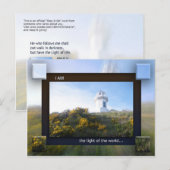 Ich bin das Licht der Welt Postkarte (Vorne/Hinten)