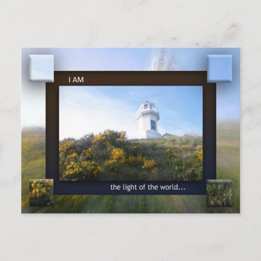 Ich bin das Licht der Welt Postkarte (Vorderseite)