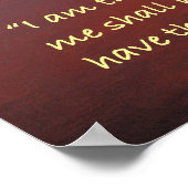"Ich bin das Licht der Welt"-Schrift-Poster Poster (Ecke)