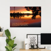 "Ich bin das Licht der Welt"-Schrift-Poster Poster (Heimbüro)