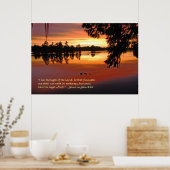"Ich bin das Licht der Welt"-Schrift-Poster Poster (Küche)