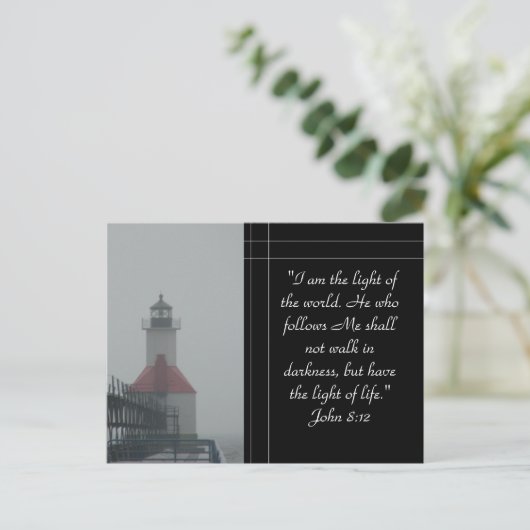 Ich bin das Licht... Postkarte (Stehend Vorderseite)