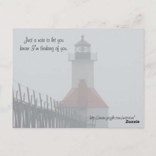 Ich bin das Licht... Postkarte (Rückseite)