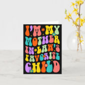 Ich bin das Lieblingskind meiner Schwiegermutter F Karte (Gelbe Blume)