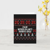 Ich bin das Lieblingskind meiner Schwiegermutter L Karte (Gelbe Blume)