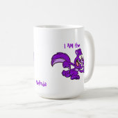 Ich bin das Lila Eichhörnchenbüro Kaffeetasse (VorderseiteRechts)
