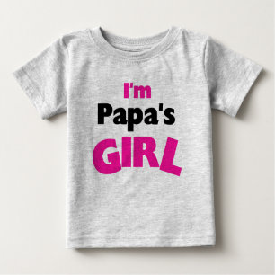 Ich bin das Mädchen des Papas Baby T-shirt