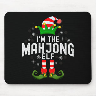 Ich bin das Mahjong-Elfen-Weihnachtsfamilien-Pyjam Mousepad