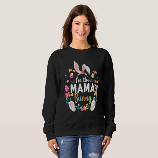 Ich bin das Mama Bunny Matching Family Osterfest P Sweatshirt (Vorne ganz)