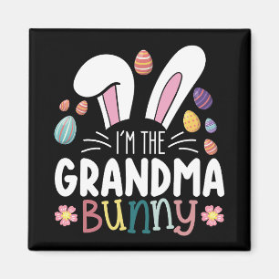 Ich bin das Oma-Kaninchen Oster-Familien-Matching Magnet