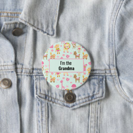 Ich bin das Oma-Süße Tier-Muster Button