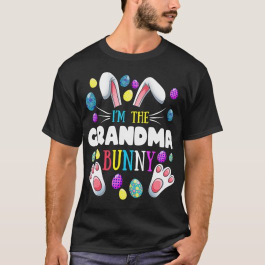 Ich bin das Osterfest-Party der Großmutter-Bunny M T-Shirt (Vorderseite)