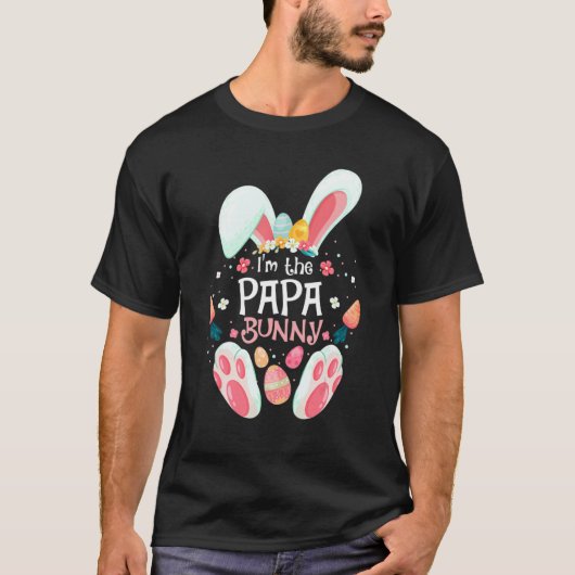 Ich bin das Papa Bunny Matching Family Osterfest P T-Shirt (Vorderseite)