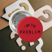 "Ich bin das Problem" - Funny Handwriting Schrifta Button