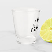 „Ich bin das Problem“ – Lustige handgeschriebene S Schnapsglas (Links)