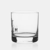 „Ich bin das Problem“ – Lustige handgeschriebene S Whiskyglas (Links)