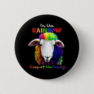 Ich bin das RAINBOW-Schaf der Familie 2 Button