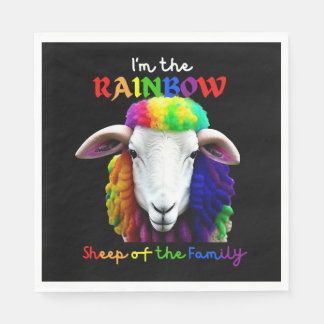 Ich bin das RAINBOW-Schaf der Familie 2 Serviette