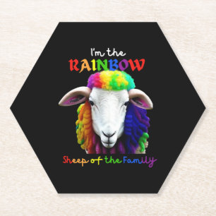 Ich bin das RAINBOW-Schaf der Familie 2 Untersetzer