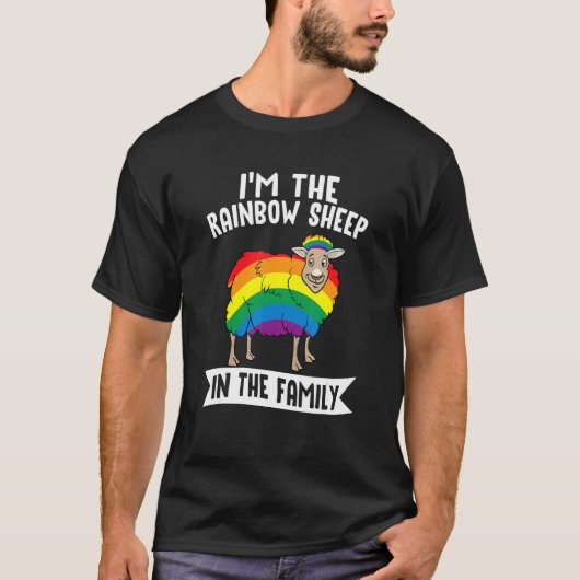 Ich bin das Regenbogenschaf der Familie LGBTQ+ Lie T-Shirt (Vorderseite)