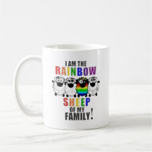 Ich bin das Regenbogenschaf der Tasse 