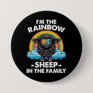 Ich bin das Regenbogenschaf im Monat der Familient Button
