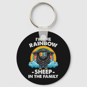 Ich bin das Regenbogenschaf in der Familie Pride M Schlüsselanhänger