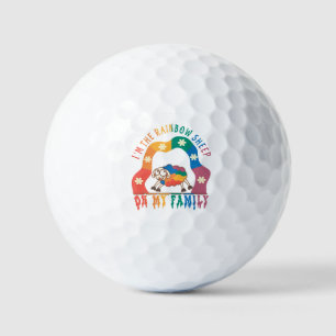 Ich bin das Regenbogenschaf meiner Familie - Pride Golfball