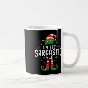 Ich bin das sarkastische Elf-Christmas-Familie-Pyj Kaffeetasse