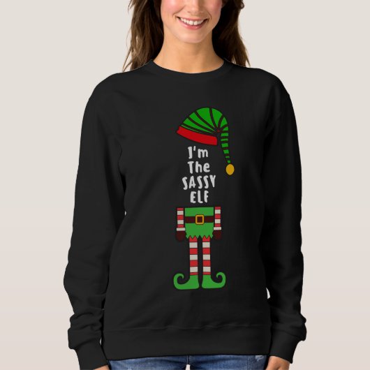 Ich bin das Sassy ELF Sweatshirt (Vorderseite)