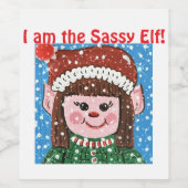 Ich bin das Sassy-Elf-Weinetikett Weinetikett (Einzelnes Label)