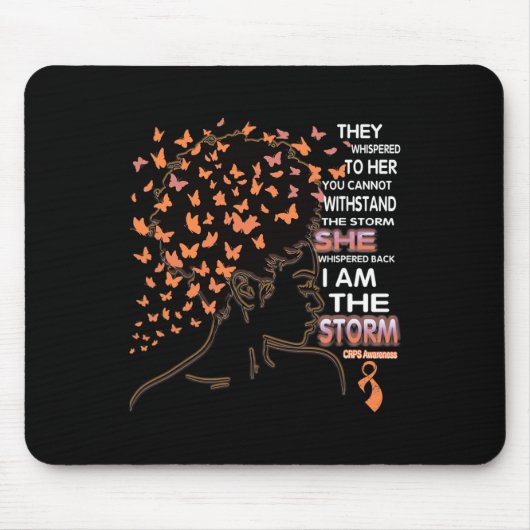Ich bin das Storm Black Woman Crps Bewusstsein Mousepad (Vorne)