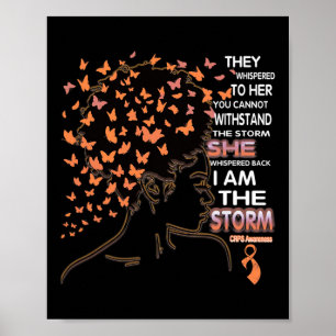 Ich bin das Storm Black Woman Crps Bewusstsein Poster