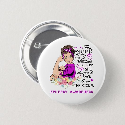 Ich bin das Storm EPILEPSY-Bewusstsein Button (Vorne & Hinten)