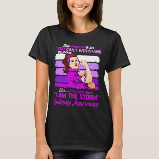 Ich bin das Storm EPILEPSY-Bewusstsein T-Shirt (Vorderseite)