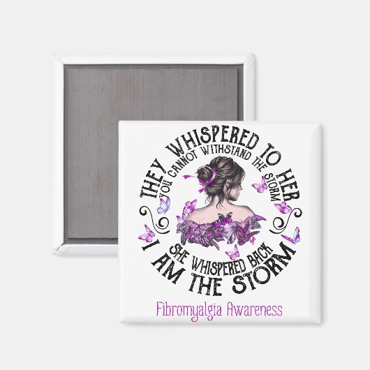 Ich bin das Storm-Fibromyalgie-Bewusstsein Magnet (Vorderseite/Rückseite)