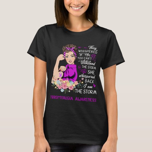 Ich bin das Storm-Fibromyalgie-Bewusstsein T-Shirt (Vorderseite)