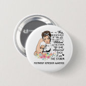 Ich bin das Storm-POSTPARTUM-DEPRESSION-Bewusstsei Button (Vorne & Hinten)