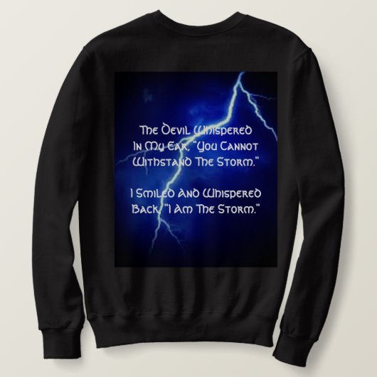 Ich bin das Storm Sweatshirt (Design Rückseite)