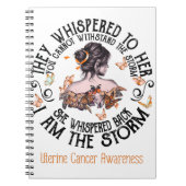 Ich bin das Storm Uteruskrebs-Bewusstsein Notizblock (Vorderseite)