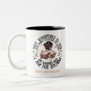 Ich bin das Storm Uteruskrebs-Bewusstsein Zweifarbige Tasse