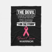 Ich bin das Stormbrustkrebs-Bewusstsein der rosa S Fleecedecke (Vorderseite)