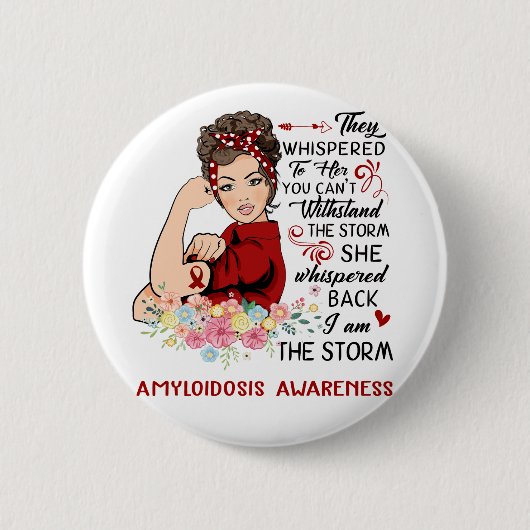 Ich bin das Sturm-AMYLOIDOSIS-Bewusstsein Button (Vorderseite)