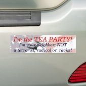 Ich bin das Tee-Party Autoaufkleber (Auf Auto)