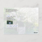 Ich bin das Tor Postkarte (Rückseite)