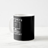 Ich bin das unbezahlte Tech Support Funny Programm Kaffeetasse (Vorderseite Links)